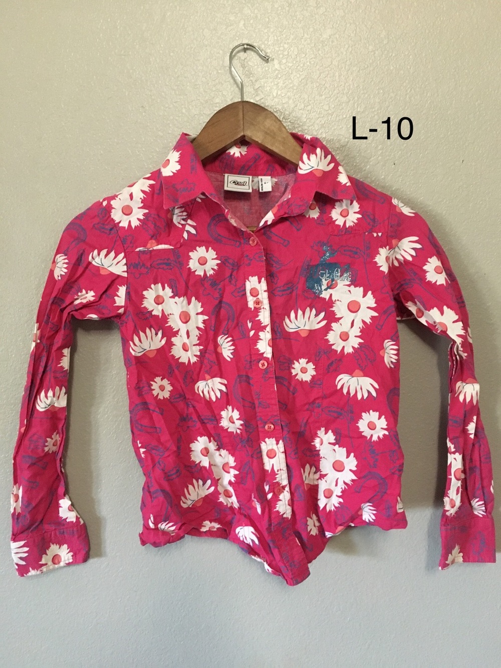 Cruel Girl Hot Pink Floral Button-Down Shirt